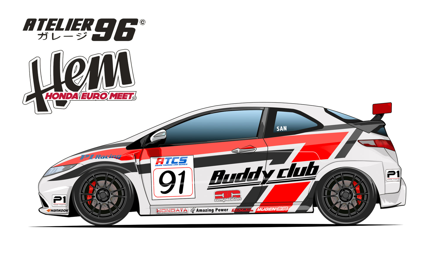 Affiches / Honda civic fn2