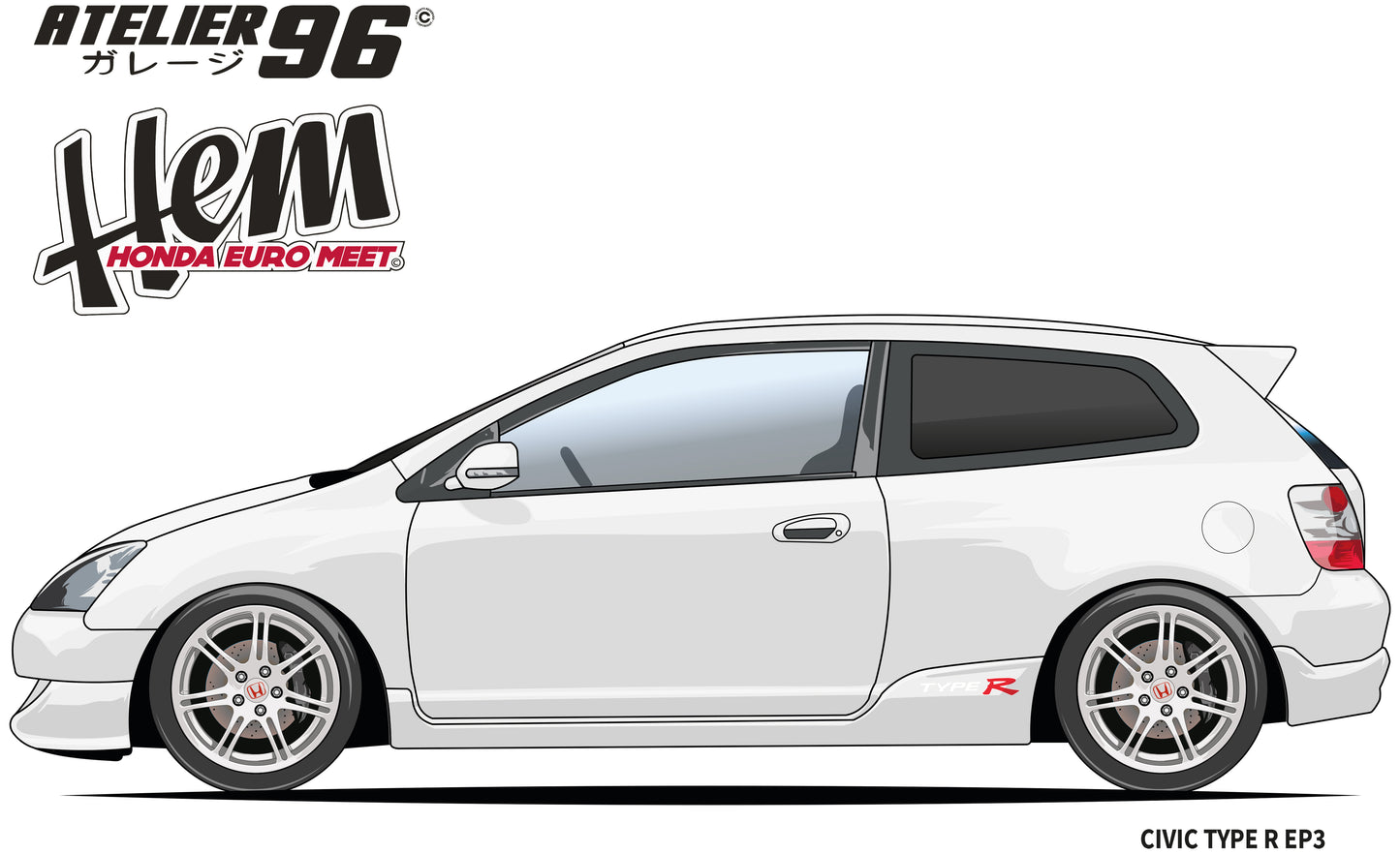 Affiches / Honda civic TypeR EP3 PH1 2001 & PH2 2004