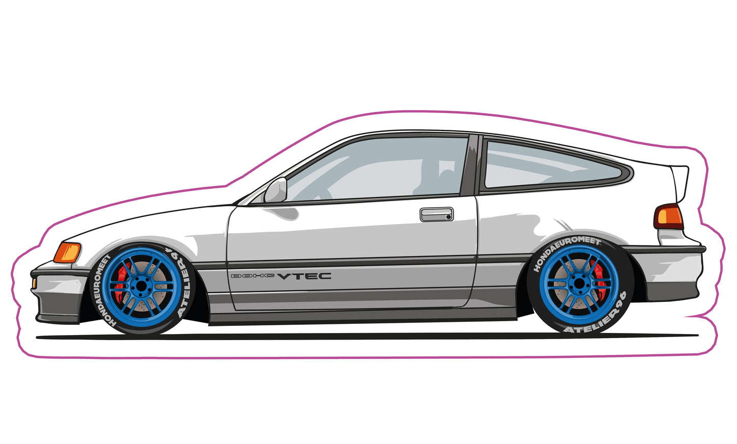 Stickers / Honda CRX ED9 EE8 1990