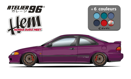 Affiches / Honda Civic coupé 1994