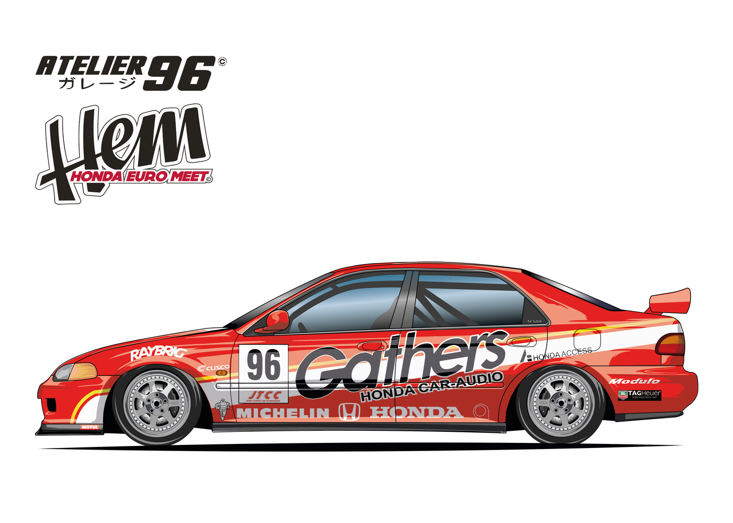 Affiches / Honda civic berline / fério 1991