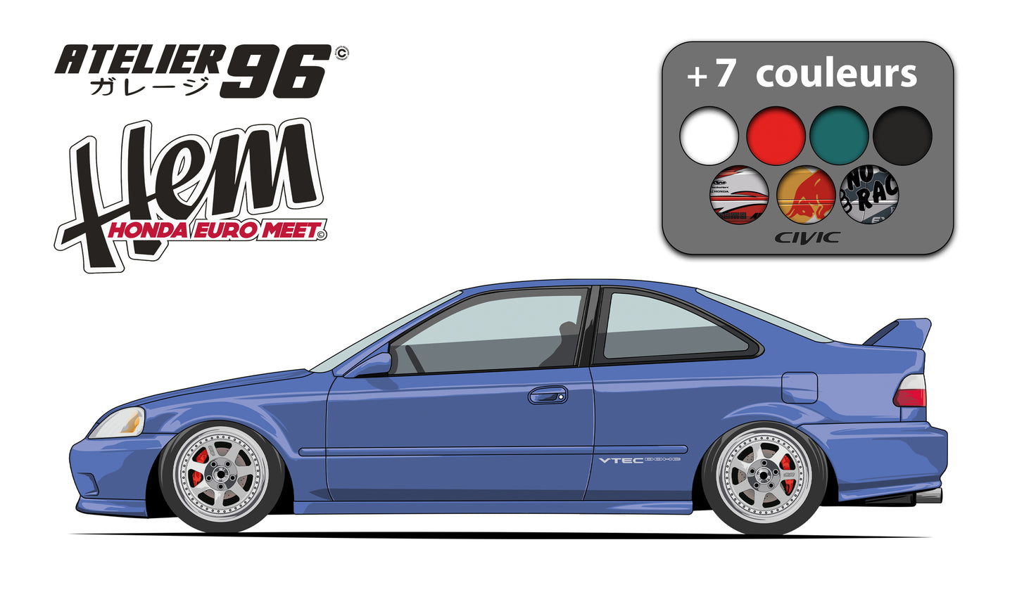 Affiches / Honda Civic coupé 1996