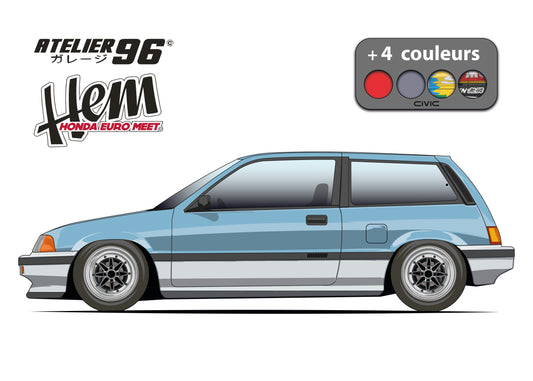 Affiches /  Honda Civic Gen3 1983