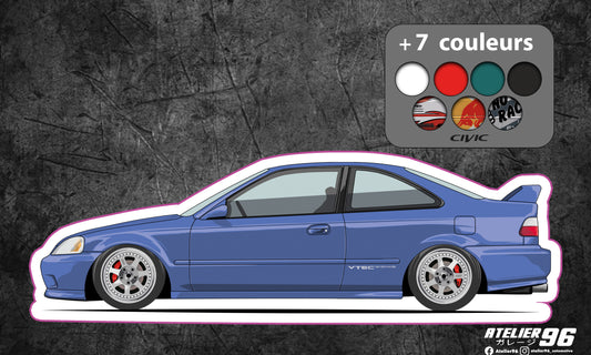 Stickers / Honda Civic coupé 1996