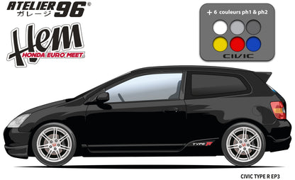 Affiches / Honda civic TypeR EP3 PH1 2001 & PH2 2004