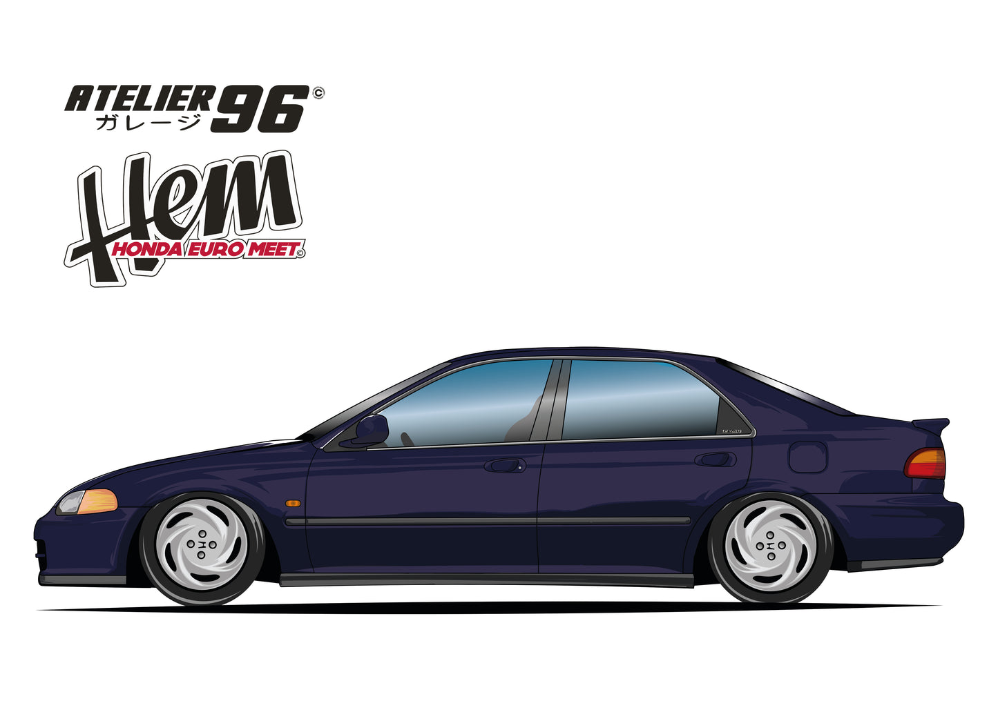 Affiches / Honda civic berline / fério 1991