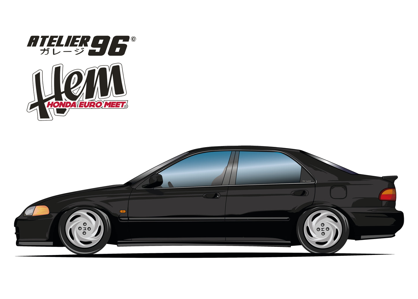 Affiches / Honda civic berline / fério 1991