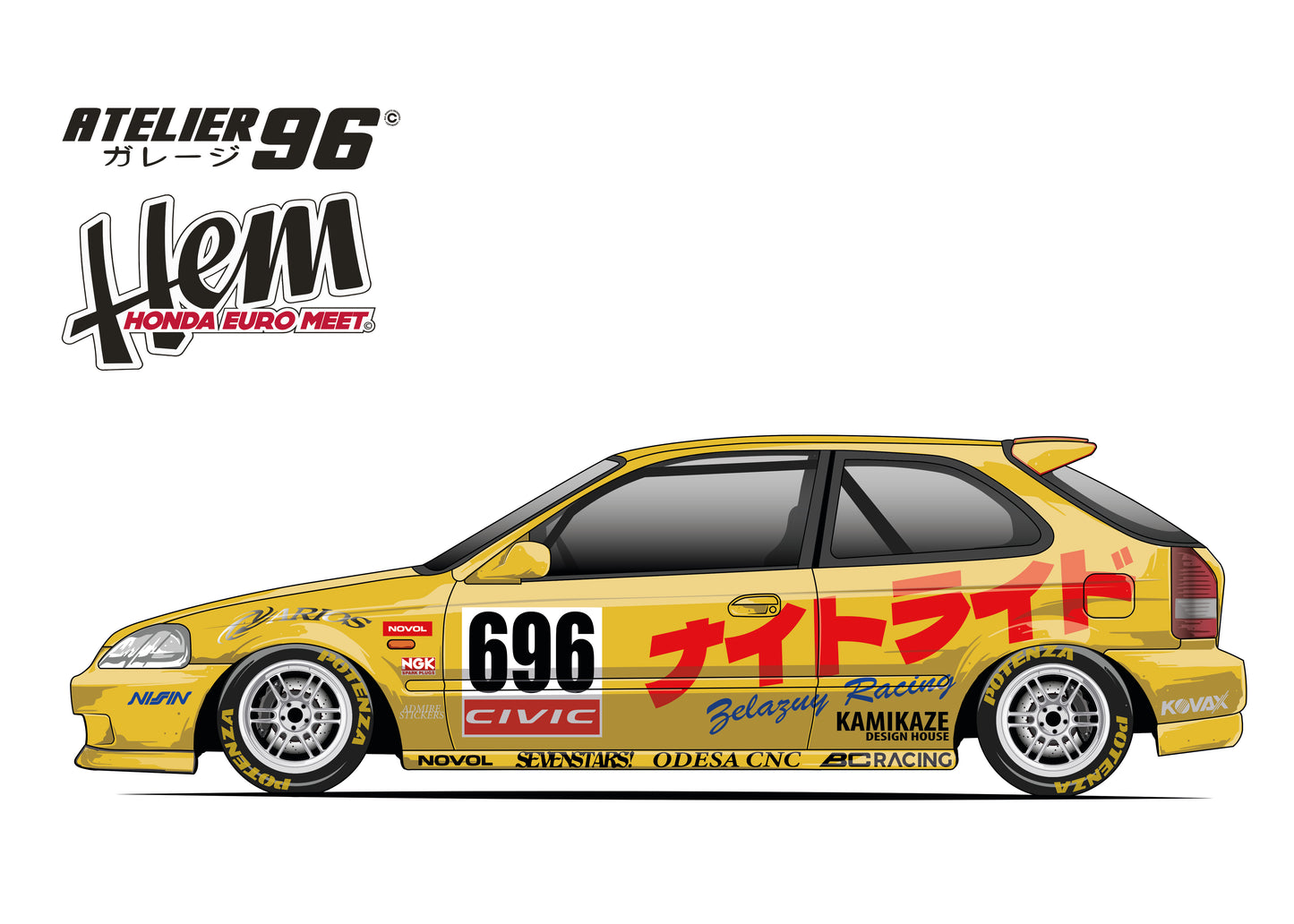 Affiches / Honda Civic Gen6 1995