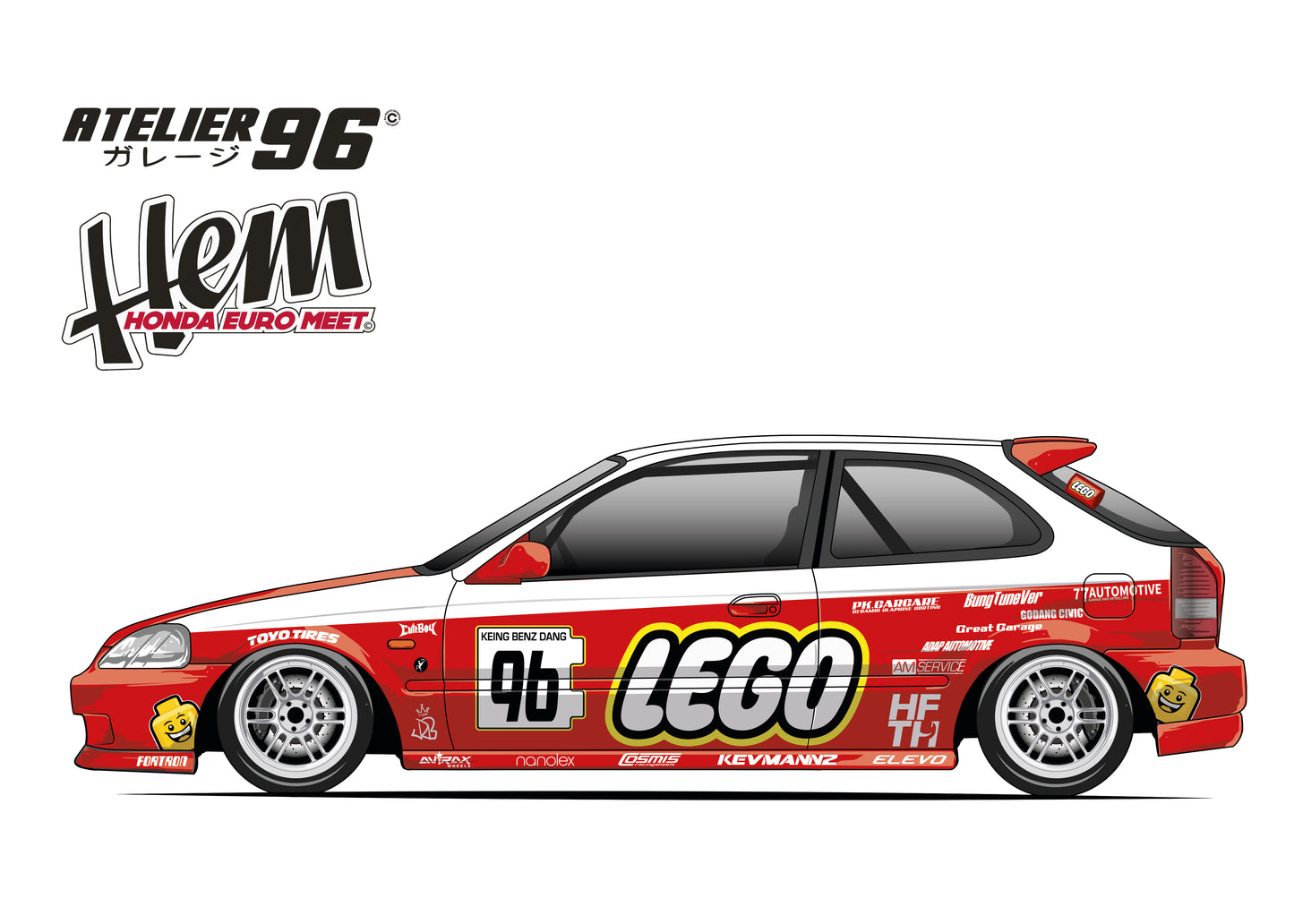 Affiches / Honda Civic Gen6 1995