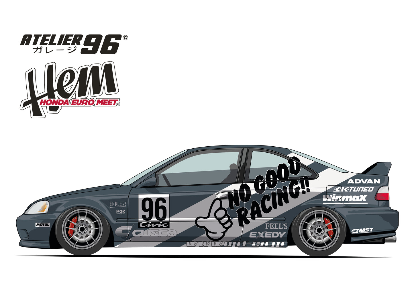 Affiches / Honda Civic coupé 1996