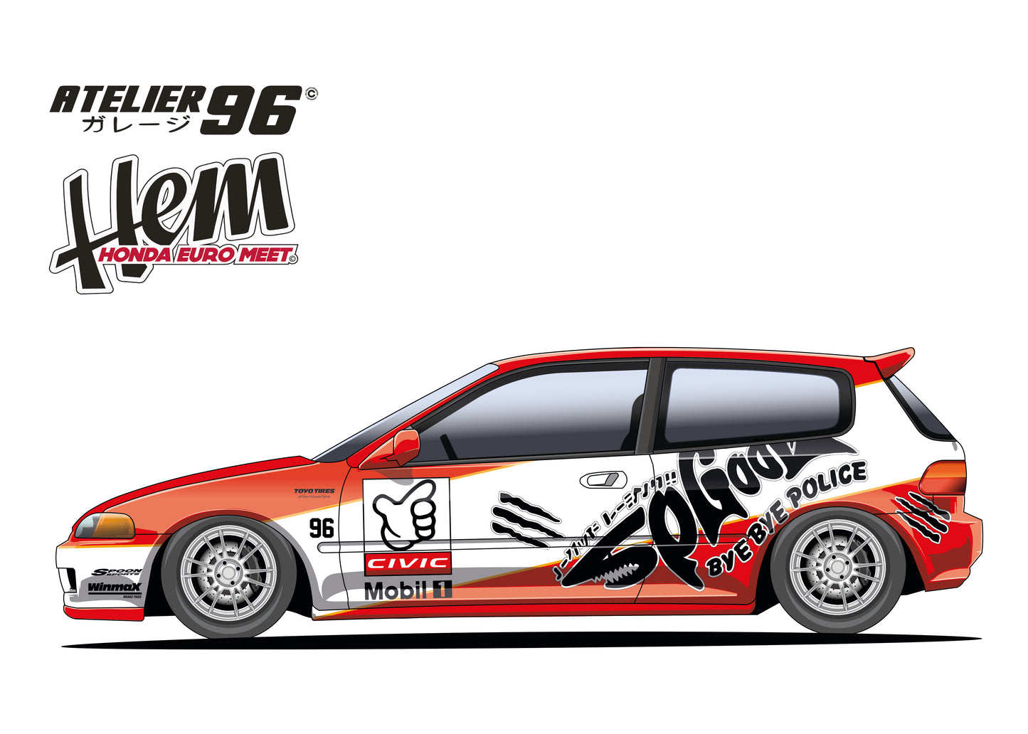 Affiches / Honda Civic Gen5 1992