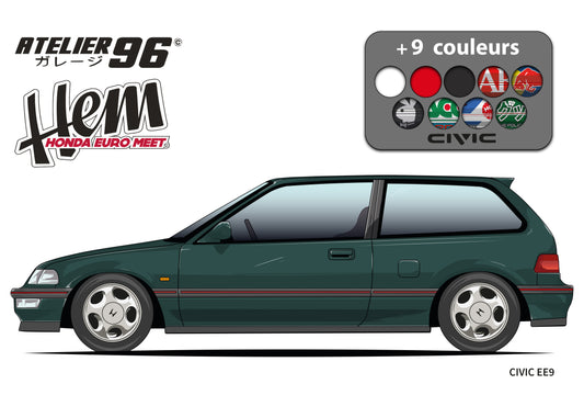 Affiches /  Honda Civic Gen4 1989