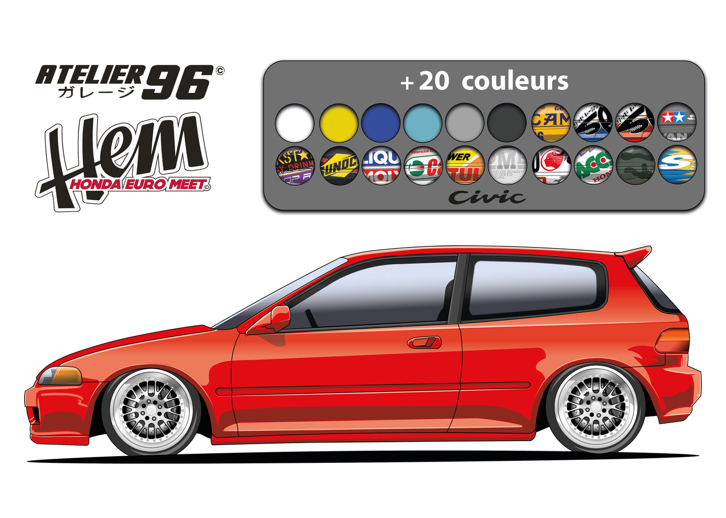 Affiches / Honda Civic Gen5 1992