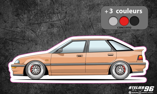 Stickers / Honda concerto 1988