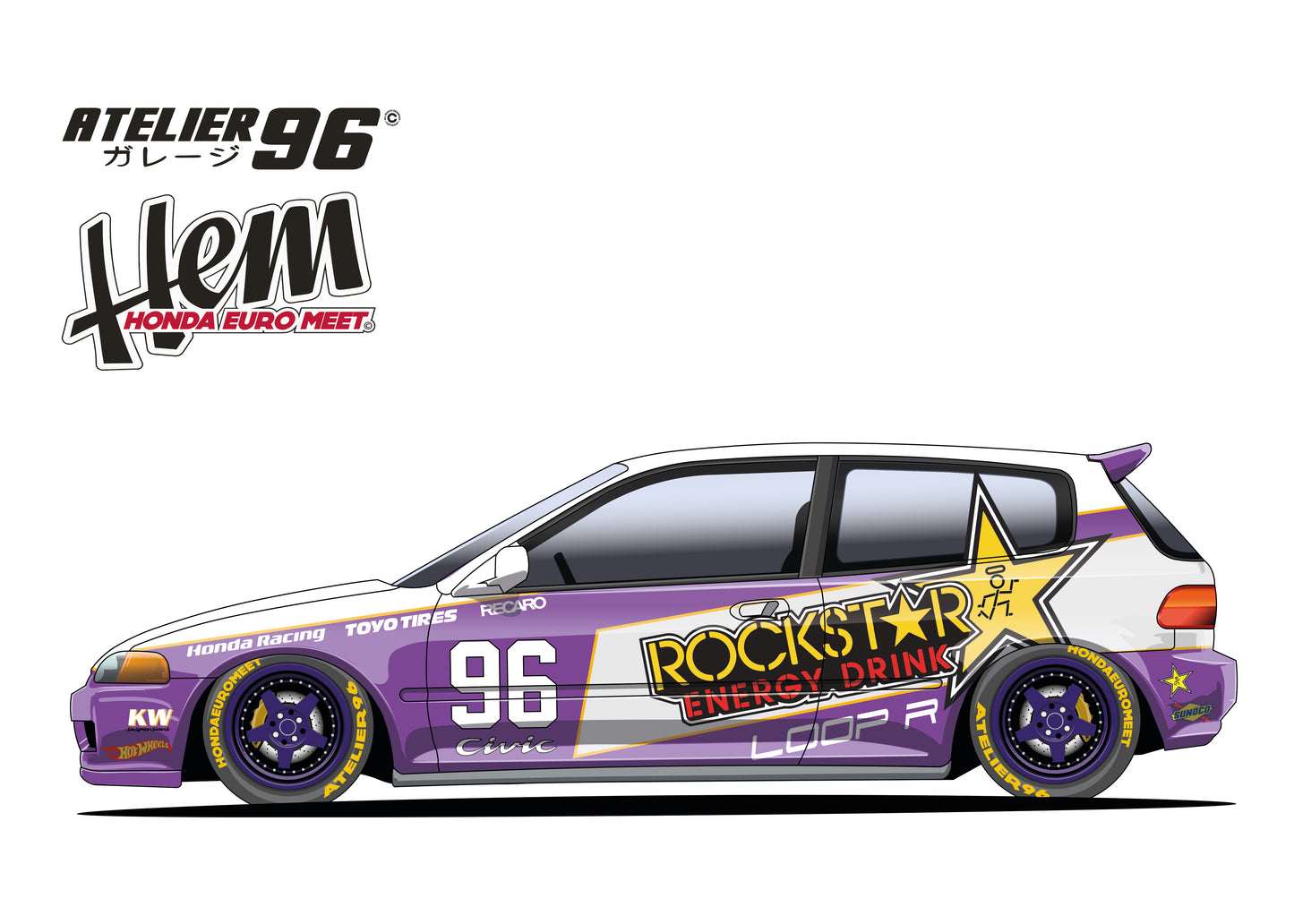 Affiches / Honda Civic Gen5 1992