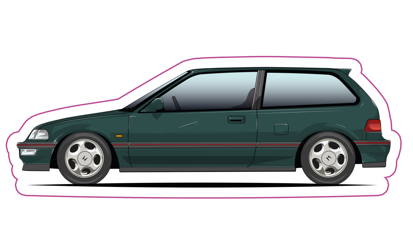 Stickers /  Honda Civic Gen4 1989