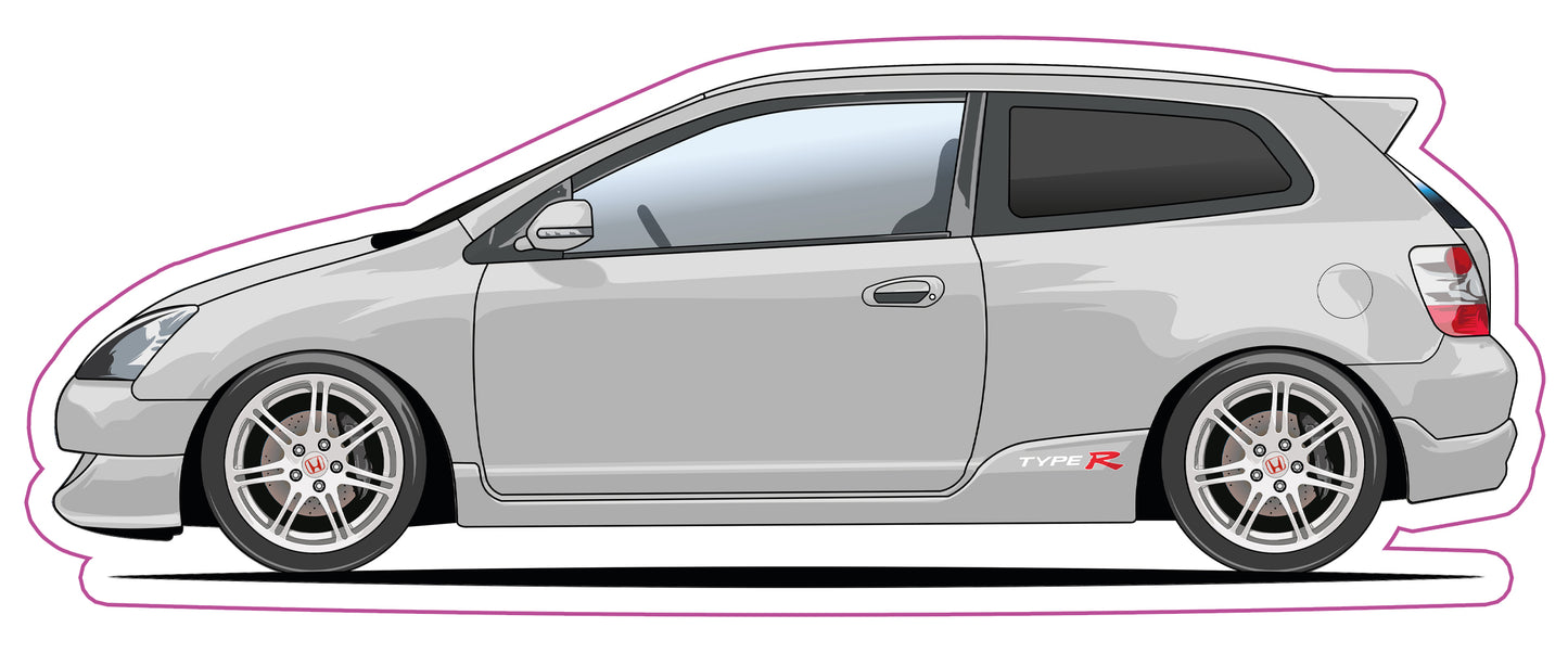 Stickers / Honda civic TypeR EP3 PH1 2001 & PH2 2004