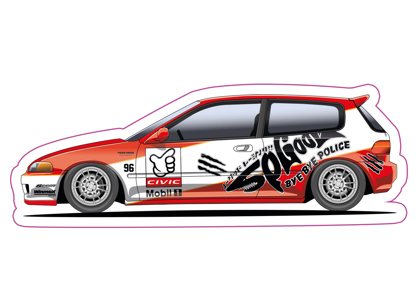 Stickers / Honda Civic Gen5 1992