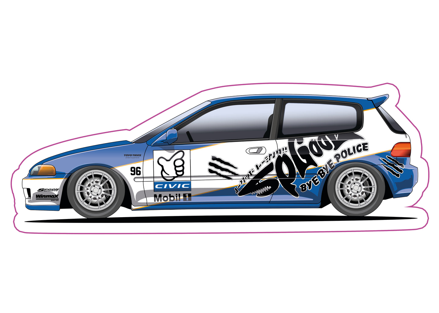 Stickers / Honda Civic Gen5 1992