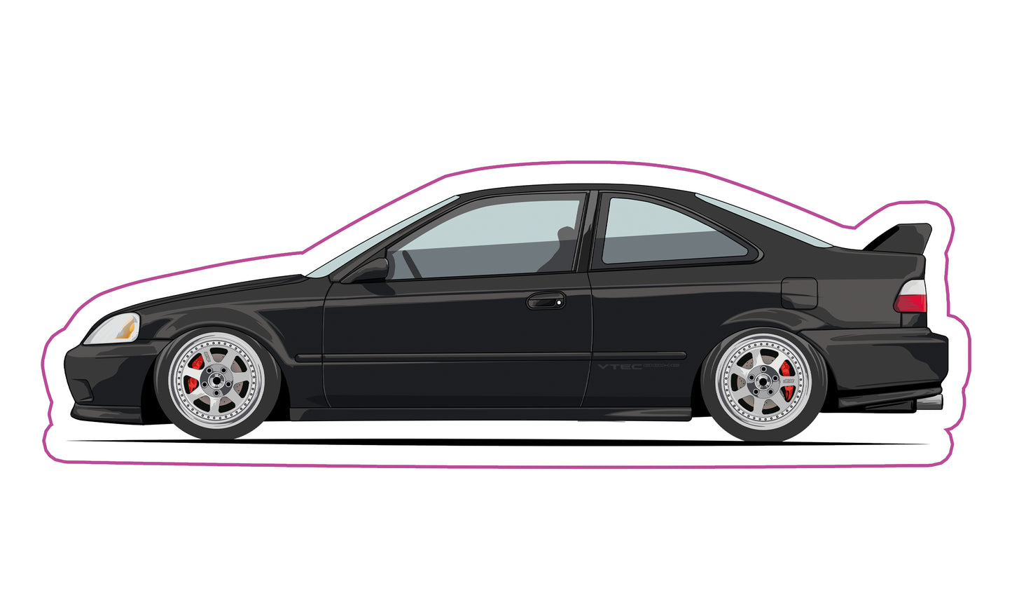 Stickers / Honda Civic coupé 1996