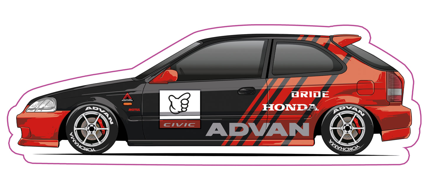 Stickers / Honda Civic Gen6 1995