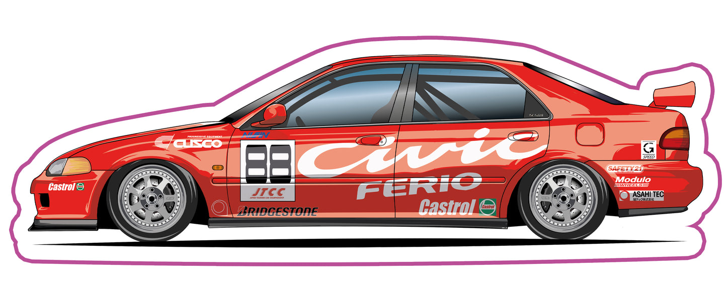 Stickers / Honda Civic berline / fério 1991