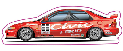 Stickers / Honda Civic berline / fério 1991