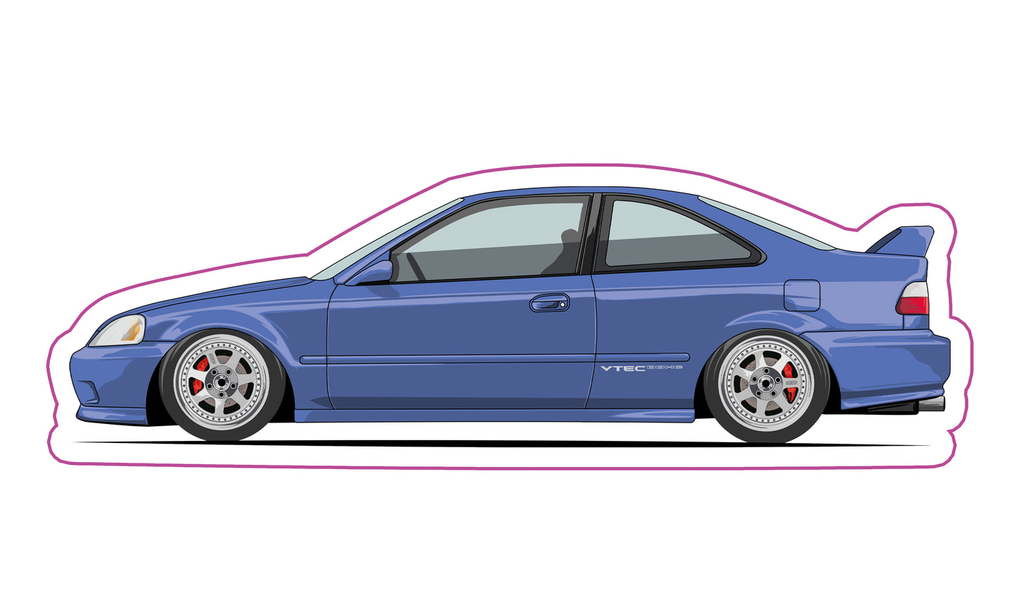 Stickers / Honda Civic coupé 1996
