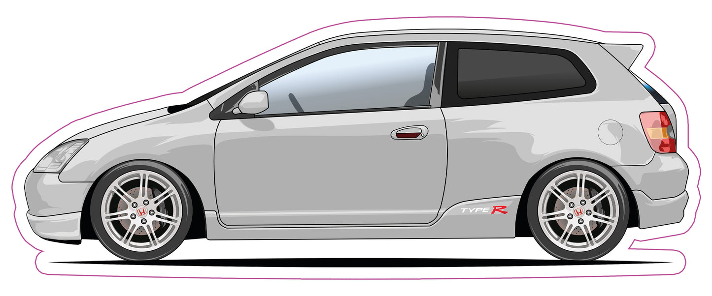 Stickers / Honda civic TypeR EP3 PH1 2001 & PH2 2004