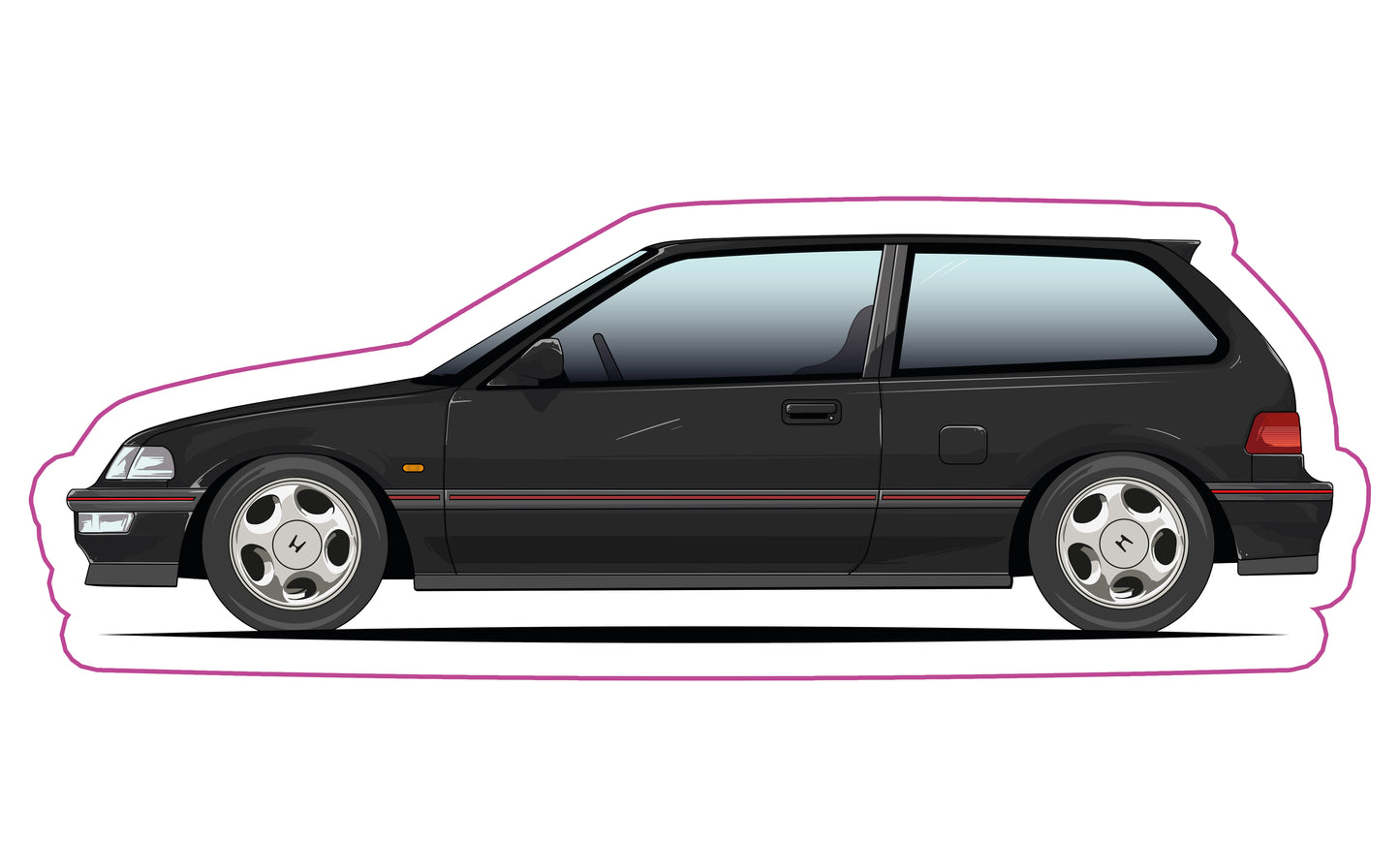 Stickers /  Honda Civic Gen4 1989