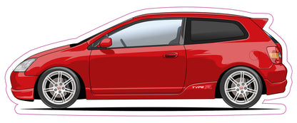 Stickers / Honda civic TypeR EP3 PH1 2001 & PH2 2004
