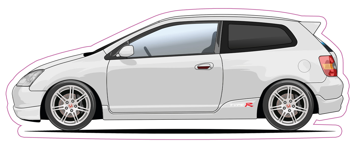 Stickers / Honda civic TypeR EP3 PH1 2001 & PH2 2004