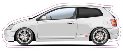 Stickers / Honda civic TypeR EP3 PH1 2001 & PH2 2004