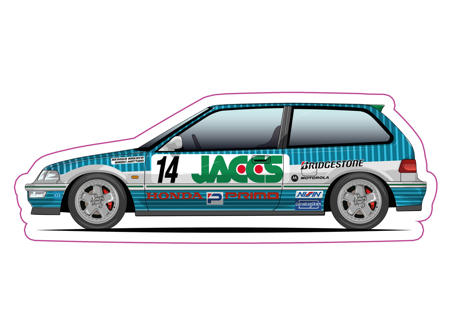 Stickers /  Honda Civic Gen4 1989