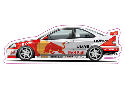 Stickers / Honda Civic coupé 1996