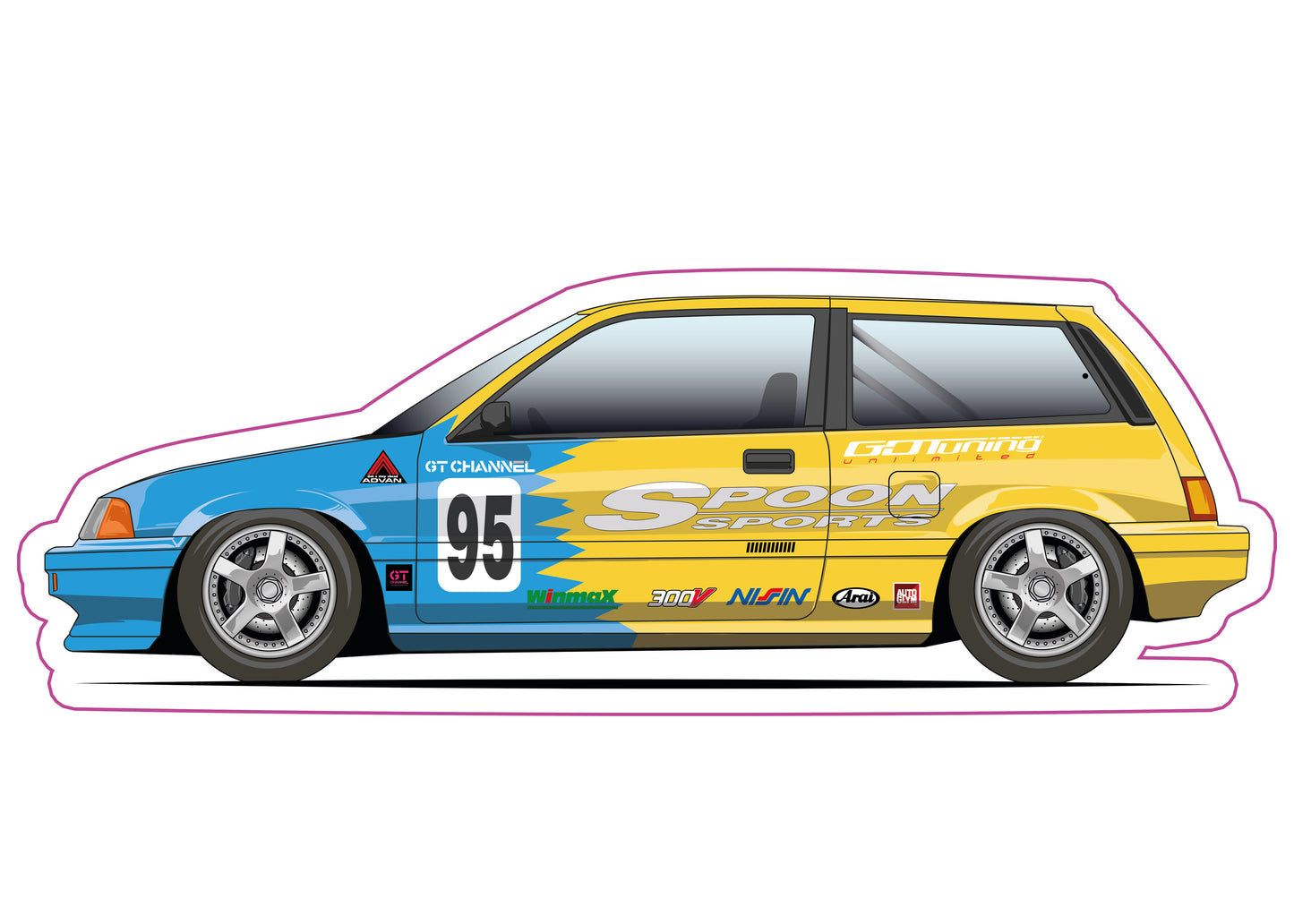 Stickers /  Honda Civic Gen3 1983