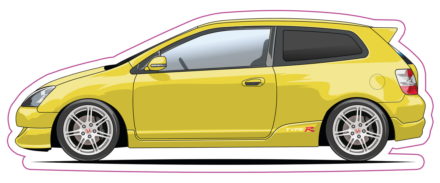 Stickers / Honda civic TypeR EP3 PH1 2001 & PH2 2004