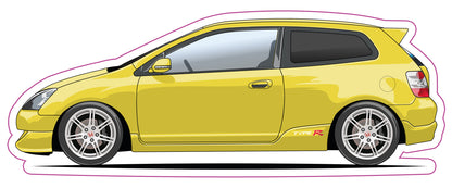 Stickers / Honda civic TypeR EP3 PH1 2001 & PH2 2004