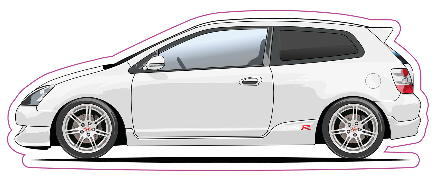 Stickers / Honda civic TypeR EP3 PH1 2001 & PH2 2004