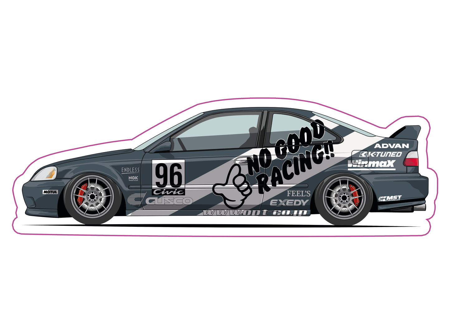 Stickers / Honda Civic coupé 1996