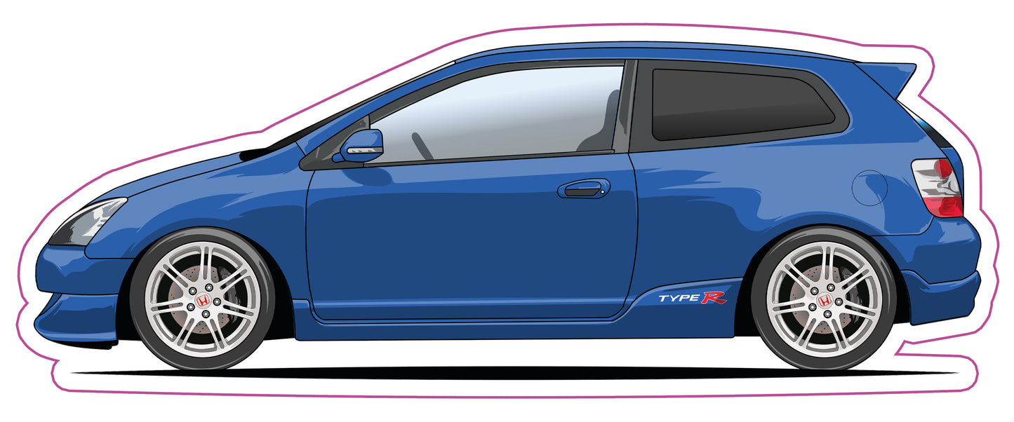 Stickers / Honda civic TypeR EP3 PH1 2001 & PH2 2004