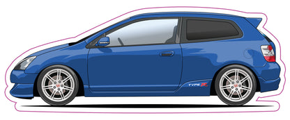 Stickers / Honda civic TypeR EP3 PH1 2001 & PH2 2004