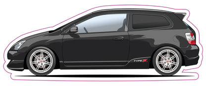 Stickers / Honda civic TypeR EP3 PH1 2001 & PH2 2004