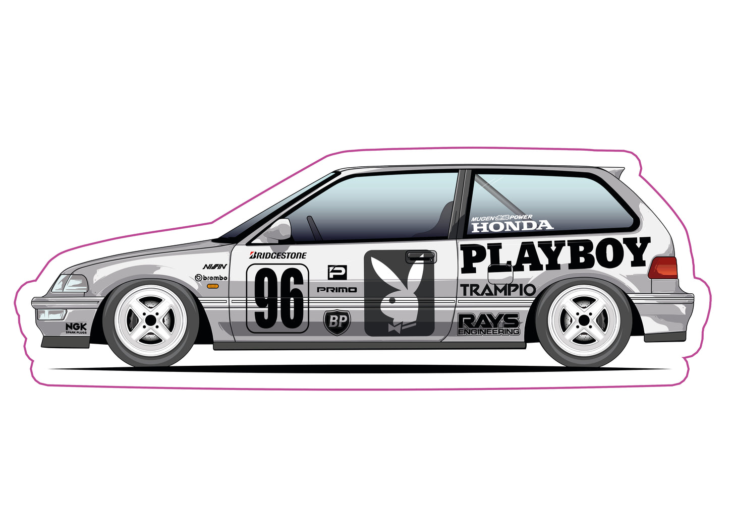 Stickers /  Honda Civic Gen4 1989