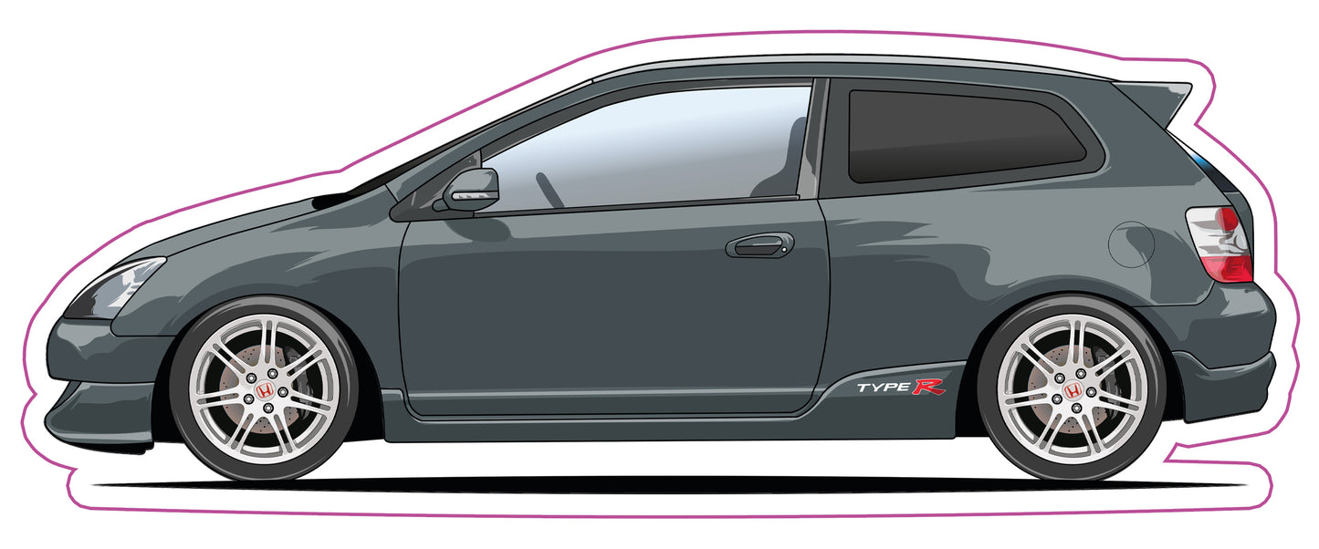 Stickers / Honda civic TypeR EP3 PH1 2001 & PH2 2004