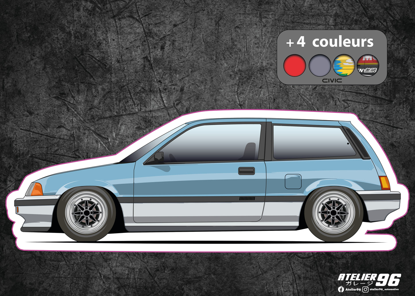 Stickers /  Honda Civic Gen3 1983